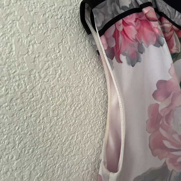Size 2 Ted Baker London Shawnie Painted Posie Fitted Midi Dress - Picture 5 of 7